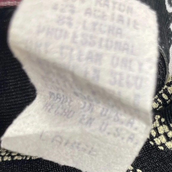 VTG Aspeed Design Gothic Punk Grunge Zebra Metallic Print Slinky Gold Mini Dress - Picture 4 of 6